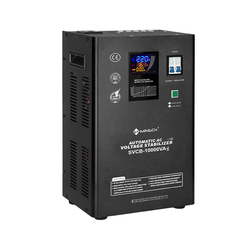 Mingchuan SVCB Digital Display Wall-Mounted AC Voltage Stabilizer Single-Phase 10kVA 220v Fully Automatic Household Voltage Stabilizer