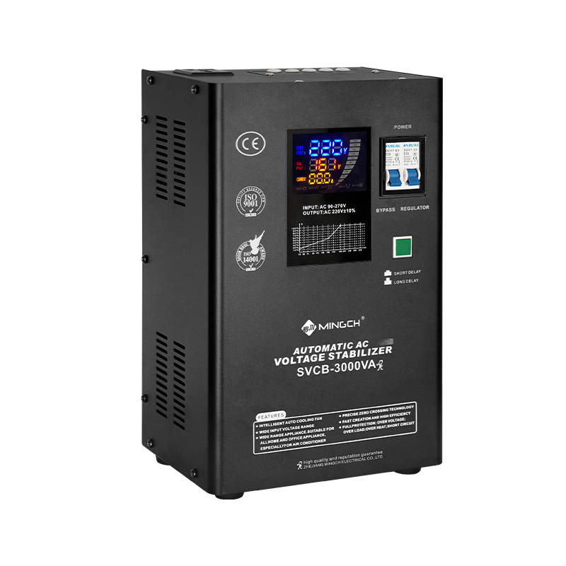 Mingchuan SVCB Digital Display Wall-Mounted AC Voltage Stabilizer Single-Phase 10kVA 220v Fully Automatic Household Voltage Stabilizer