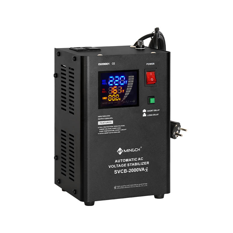 Mingchuan SVCB Digital Display Wall-Mounted AC Voltage Stabilizer Single-Phase 10kVA 220v Fully Automatic Household Voltage Stabilizer