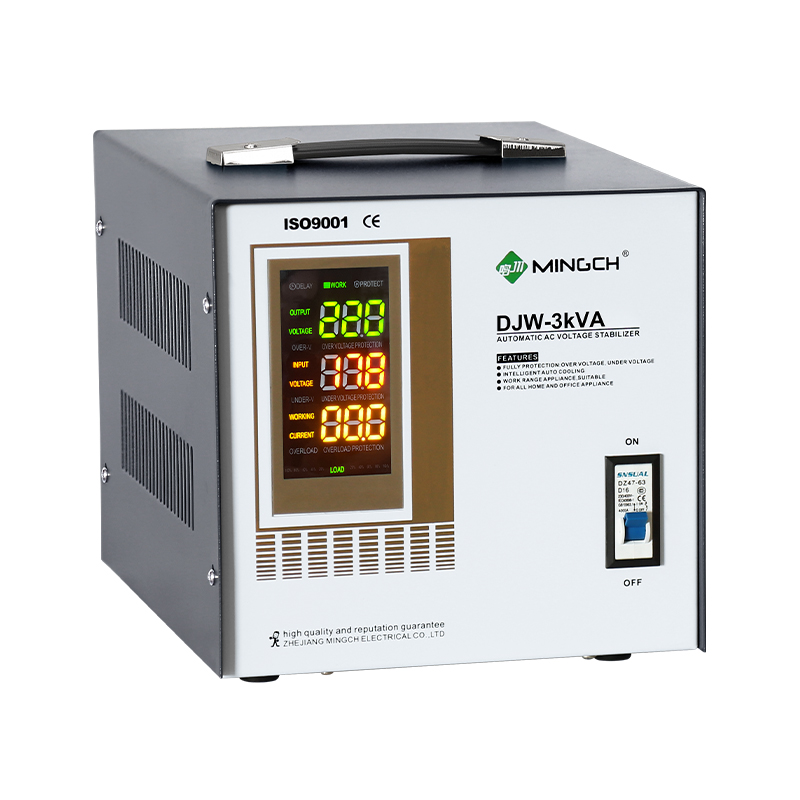 How should a single-phase voltage stabilizer handle a load inrush current exceeding its rated value?
